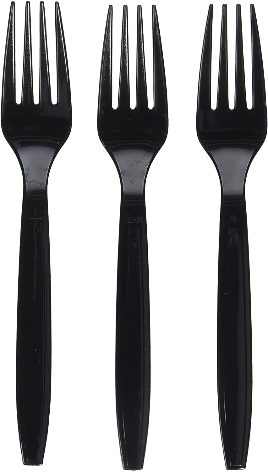 1000 Counts, Black Plastic Forks CTCPP FORK