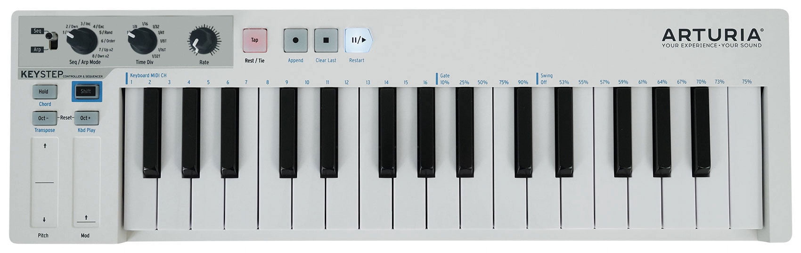 Arturia KeyStep Sequencer Midi USB Keyboard Controller+Hydraulic Air Lift Bench