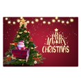 thumbnail image 1 of Wangscanis Home Christmas Floor Mat, Snowman/Santa Printed Square Carpet, 1 of 8