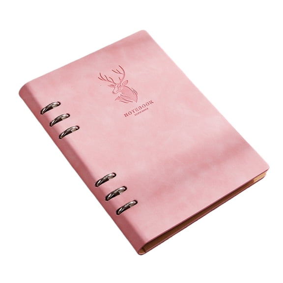 Qholemyo A5 Large Capacity Detachable Binder Loose Leaf Notebook Supplies Office Supplies Refillable College Ruled Notebook