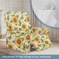 thumbnail image 3 of HELLHERO Sunflower Butterfly Print Couch Cover for Reclining Couch 1 Cushion Reclining Sofa Cover for Lazyboy Anti-Dust Non Slip Recliner Slipcovers, 3 of 8