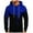Blue, variant on Men's Loose Fit Hoodie with Watercolor Print, Casual Long Sleeve Pullover Sweatshirt, Soft Brushed Fleece for Streetwear, Winter Comfort, Christmas Holiday Season,Black,L