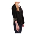 thumbnail image 3 of Blusa George Talla G Manga 3/4 Flores Negro, 3 of 3