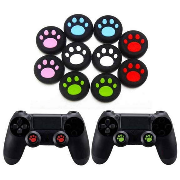 Joernso 4Pcs Cat Pawl Silicone Joystick Thumb Caps for PS3 Xbox One/360 Game Controller