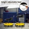 thumbnail image 3 of GVN 20 Inch-25 Inch Height Adjustable Rolling Garage Stool with Tool Tray Storage-Yellow, 3 of 11