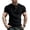Black, variant on Men's Ribbed Henley Shirts Slim Fit Muscle Shirt Lightweight Sweaters Fitted Short Sleeve Casual T-Shirt for Men Black L