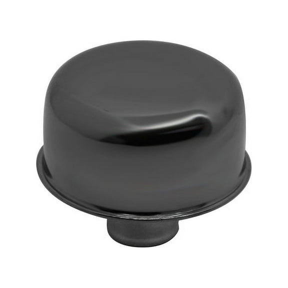 Valve Cover Breather For 1.25 Inch Breather Hole Push In Smooth Black Chrome