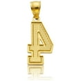 thumbnail image 2 of LoveBling 10k Yellow Gold Diamond Cut Sports Jersey Pendant (Medium) (4) (1.14" x 0.44"), 2 of 4
