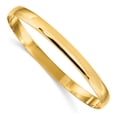 thumbnail image 1 of Bracelet à Enfiler Demi-Rond Poli Solide en Or Jaune 14K 6mm, 1 of 2