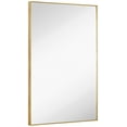 thumbnail image 1 of Black Brushed Metal Vanity Mirror Simple Edge Mirrors For Wall Bathroom And Decorative, 1 of 9