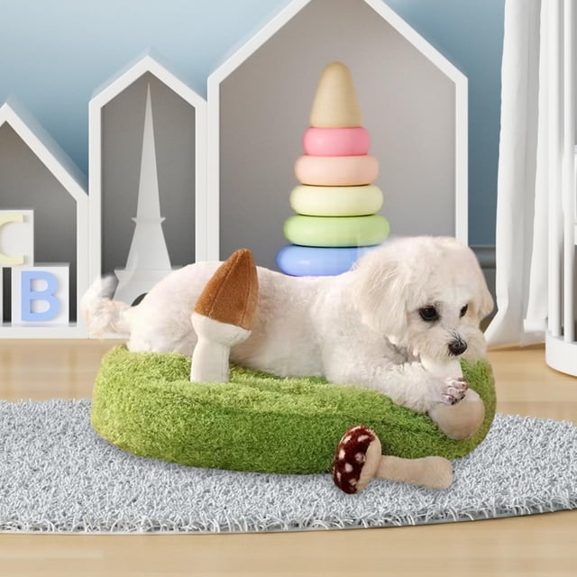 Cama para gatos, cojín para gatos, sofá cama, cómodo cojín para mascotas de otoño e invierno, decoración con forma de hongo para perros, gatitos,