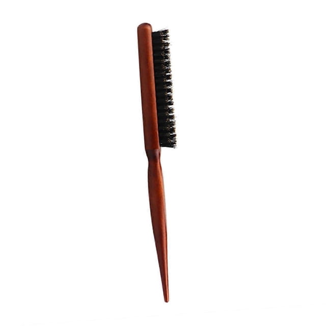 Cepillo de cerdas con mango de madera y peine para masaje suave del cuero cabelludo, apto para todo tipo de cabello, 24 x 2,7 cm.