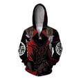 thumbnail image 2 of Sudadera con capucha y cuello redondo informal para hombre, cómoda y moderna, con estampado digital 3D de lobo, 2 of 5