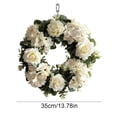thumbnail image 3 of SPOORYYO Spring Floral Wreath With Artificial Roses And Hydrangeas For Home Party And Photography Backdrop, 3 of 6