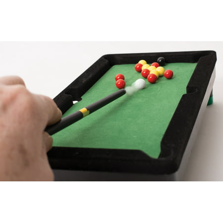 Desktop Miniature Pool Table Set with Mini Pool Balls And Cue (Level Best Pool Tables)