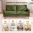 thumbnail image 6 of Ktaxon Corduroy Loveseat Sturdy Build, 2 Seater Sofa Solid Wood Frame, Living Room Couch Deep Seat for Small Space Apartment Home Green, 6 of 9
