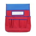 thumbnail image 3 of Organizador de Bolsillo para Silla de Estudiante, con Ranura para Etiqueta de Nombre, Bolsillo Trasero para Silla, Asiento Escolar, Bolsillo de Almace azul y rojo, 3 of 8
