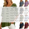 thumbnail image 3 of Yrmaups Loose Fit Short Sleeve T Shirt for Women, Casual V Neck Blouse, Soft Stretch Button Down Tee for Beach Travel Office Daily Wear, Wine XL, 3 of 8