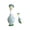 Green, variant on Porch Goose Christmas Outfit with Teal Holiday Print Headwrap and Wrapped Skirt Seasonal Outdoor Yard Decor Accessory for 19 To 23 Inch Statue Display