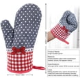 thumbnail image 4 of 2 Pieces Oven Gloves, Insulation Gloves, Oven Gloves, Heat-Resistant, Non-Slip Grill Gloves, Polyester Cotton Baking Gloves Suitable For Cooking, Baking And Grilling, 4 of 4