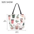 thumbnail image 5 of FORMRS Womens Canvas Tote Bag with Zipper Inner Pocket Shoulder Handbag, Christmas Cups, 5 of 7