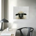 thumbnail image 4 of Orinice  Lamb Nursery Wall Decor Cute Blacknose Lamb Farm Animal And Prints Black White Sheep Art Canvas Painting Kids Room Decor Framed 16x12in, 4 of 6