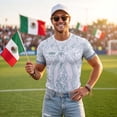 thumbnail image 6 of Zimjoy 2026 Mexico Soccer Jersey for Men Women Crew Neck Short Sleeve Aztec Calendar Graphic Short Sleeve Fan Shirt for Game Day Travel Streetwear and Casual Wear Mint Green S, 6 of 9