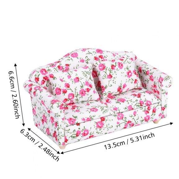Dollhouse,, Fold Doll Furniture Sofa, Doll Sofa, Dollhouse Sofa , Doll Double Sofa, Mini For Living Room For Dolls For 1/12 Scale Doll For 12 Inch