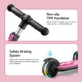 thumbnail image 3 of Besrey Kids Scooter 3 Wheel for Ages 3-10 Years Boys & Girls,Kick Scooter for Toddler with LED Light Wheels and Adjustable Height,Pink, 3 of 15