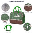 thumbnail image 4 of Womens Green and Brown Football Stitch Pattern Lunch Box for Work,Insulated Lunch Bag for Women,Loncheras Para Mujer,Leakproof Adult Lunch Bag for Work,Beach,Travel,Picnic,Camping, 4 of 7