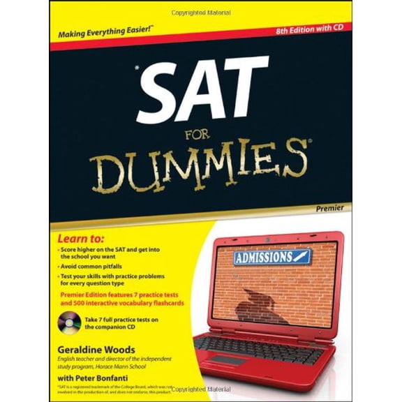Pre-Owned SAT for Dummies [With CDROM] (Paperback) 1118026071 9781118026076