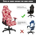 thumbnail image 6 of Jiueut Heart Print Gaming Chair Cover Pack of 4, Soft Rotating Chair Slipcovers with Armrest Cover Computer Reclining Chair Slipcover with Elastic Bottom Valentine's Day Decor, 6 of 7