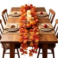 thumbnail image 5 of AYktou Fall Maple Leaves Garland, 5.7 Ft Thanksgiving Garland Autumn Hanging Vine Gradient Color Faux Plants Maple Leaves Vines, Door Fall Garland Table Decor for Home Wedding Fireplace Party Decor, 5 of 7
