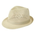 thumbnail image 2 of Xysaqa Men's Solid Color Mesh Fashion Sun Hat Breathable Formal Hat Summer Hat, 2 of 5