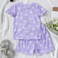 thumbnail image 7 of EnJoCho Cute Blanket Girl Girls Summer Floral Fruit Print Round Neck Short Sleeve Shorts Set Children Outer Home Clothing Outfits, 7 of 7