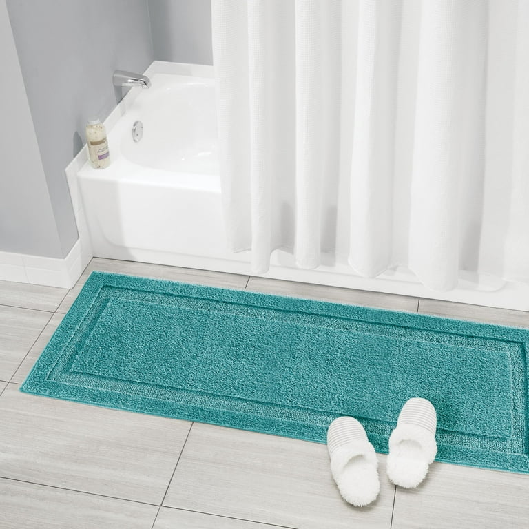 Bathroom Rugs, Chenille Bath Mats Microfiber, Spa Blue,17x24, Mayshine