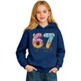 thumbnail image 6 of Byoo Little Girls Hoodie Cute 67 Number Graphic Long Sleeve Hooded Pullover Sweatshirt Loose Fit Sport Top for Child, 6 of 9