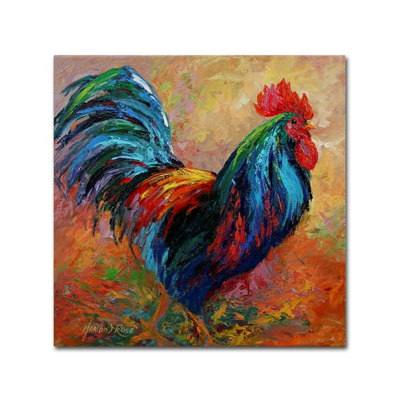 Trademark Fine Art 'Mr T Rooster' Canvas Art by Marion Rose