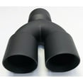 thumbnail image 3 of Exhaust Tip 3.00" Inlet Dual 3.00 X 9.50 Long Round Double Wall Matte Black Stainless Wesdon Exhaust Tip, 3 of 11