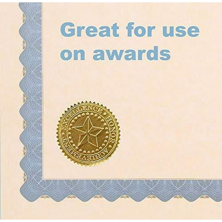 Great Papers! Starburst Embossed and Gold Foil Certificate