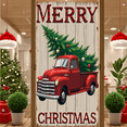 thumbnail image 4 of Vintage Red Truck Christmas Tree Merry Christmas Banner for Holiday Party Home Decoration Winter Festival, 4 of 9