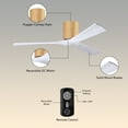 thumbnail image 5 of Matthews Fan Company IR3H-LM-MWH-60 Irene 60" Light Maple Hugger Ceiling Fan with 3 Matte White Blades, Remote and Wall Control, Indoor/Outdoor Damp Rated, 5 of 6