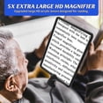 thumbnail image 2 of 5X Large Reading Magnifying Glass with Light, Rechargeable Hands-Free Magnifying Lamp with Flexible Gooseneck, 24x17cm Ultra Clear Lens, Perfect for R, 2 of 5