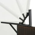 thumbnail image 5 of vidaXL 2-Person Sun Lounger with Canopy Poly Rattan Brown, 5 of 5
