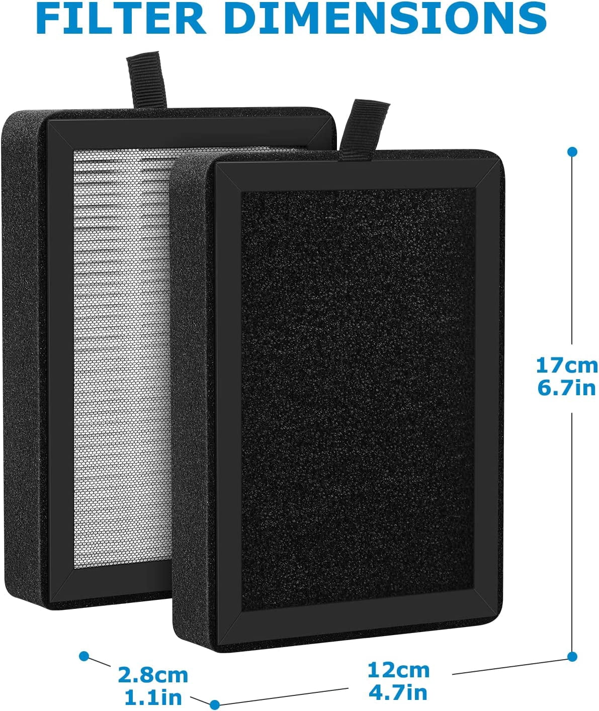 6 Pack True HEPA Replacement Filter Compatible with LEVOIT LV-H128 PUURVSAS HM669A Air Purifier 3-in-1 Odor Absorber