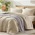thumbnail image 1 of Juego de edredón Homelike Moment Queen de 7 piezas, beige, 1 of 6