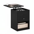 thumbnail image 2 of Furinno JENSEN Night Stand, Lift-Top Nightstand with Drawer, Bedside Table, End Table, Side Table with Storage Shelf, Knob Handle Drawer, for Bedroom, Living Room, Dark Americano, 2 of 10