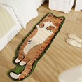 thumbnail image 4 of Cat Tufted Rug, Cat Shaped Rug, Cute Cartoon Irregular Shaped Rug, Shaggy Soft Bedside Rug for Bedroom Suitable for Multiple Spaces, Machine Washable Carpets (19.69 * 47.24in-A), 4 of 7