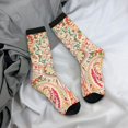 thumbnail image 5 of Logiee Indian Paisley 1 Print Adult Socks for Men & Women,Calf Socks, Ankle Socks,Boots Socks,Breathable Casual Sock,Unisex Crew Socks, 5 of 6