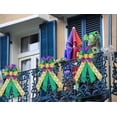 thumbnail image 5 of Large Mardi Gras Bow for Wreath, Purple Green Gold Gitter Stripe Bow for Mardi Gras Decoration - Sequin Bow for Front Door Indoor Outdoor Wall Mardi Gras Party Supplies Ornament, 5 of 10